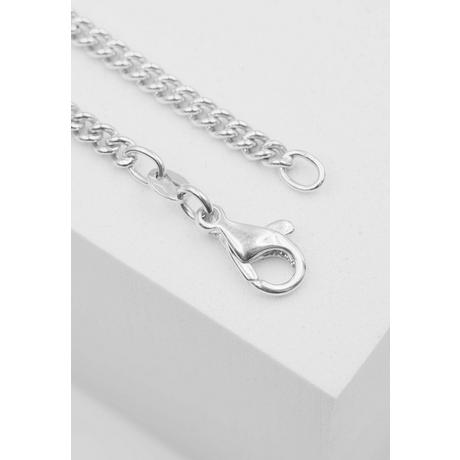 MUAU Schmuck  Collier gourmette or blanc 750, 2.7mm, 50cm 