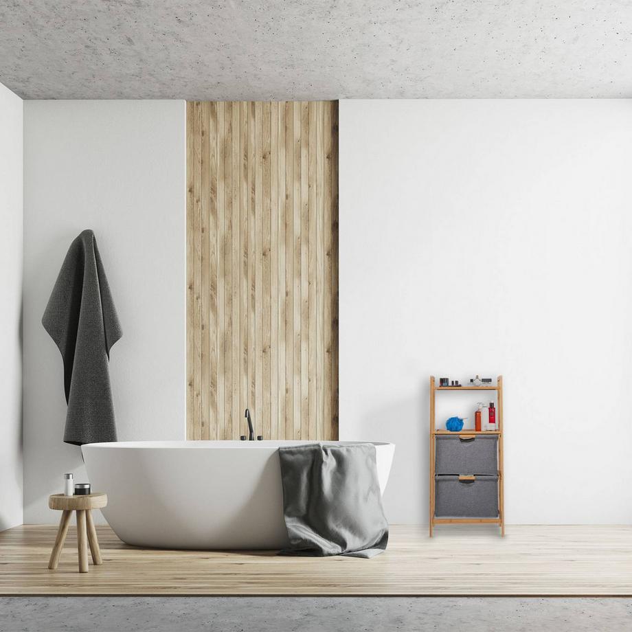 B2X Badezimmerregal mit Wäschekörben  