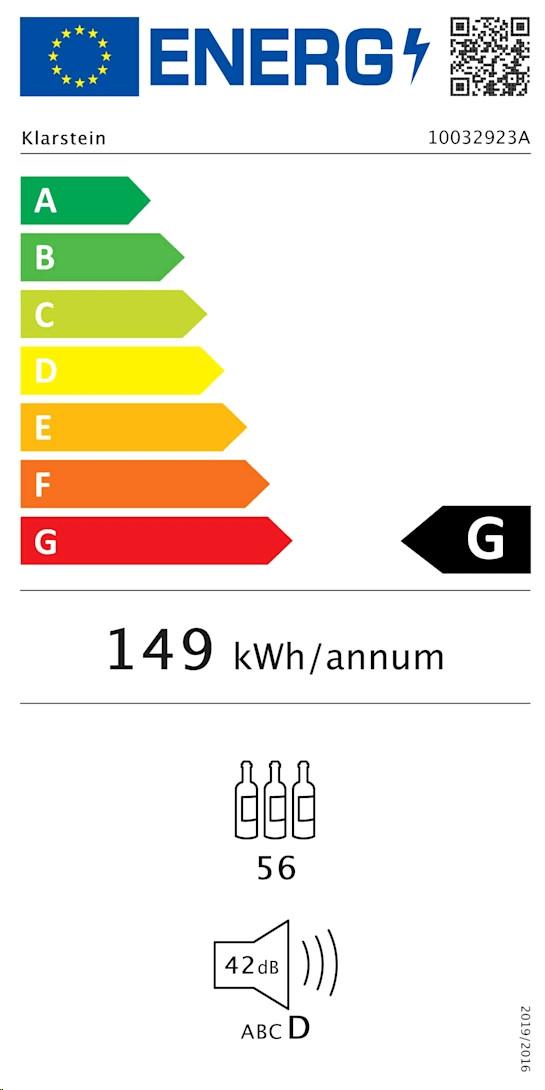 Klarstein Bellevin 62 Weinkühlschrank, G  