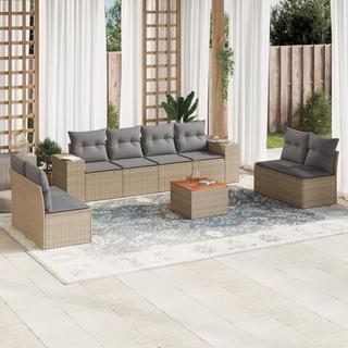 VidaXL set divano da giardino Polirattan  