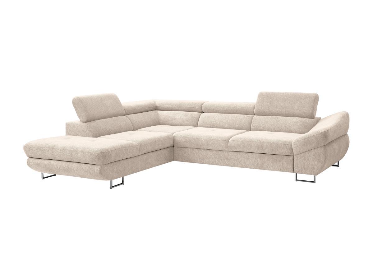 Image of Ecksofa mit Schlaffunktion - Ecke links - Strukturstoff - Beige - DALIAS Ecksofa mit Schlaffunktion - Ecke links - Strukturstoff - Beige - DALIAS