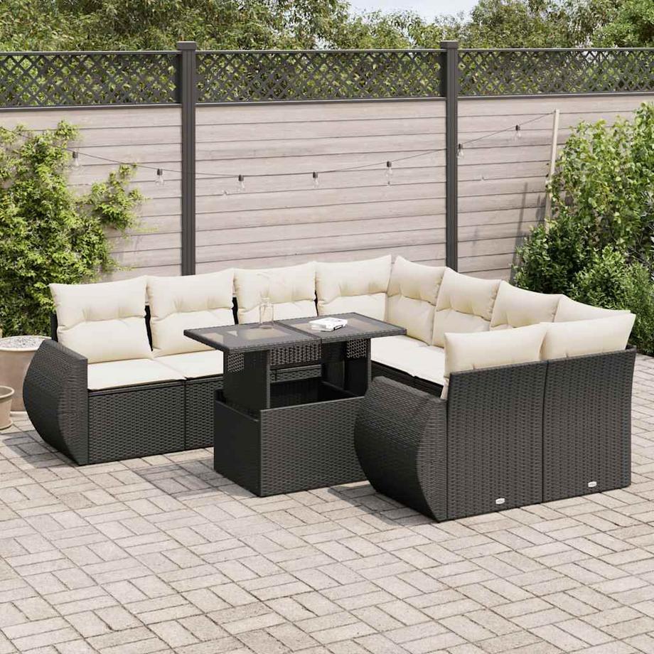 VidaXL Ensemble de canapés de jardin rotin synthétique  