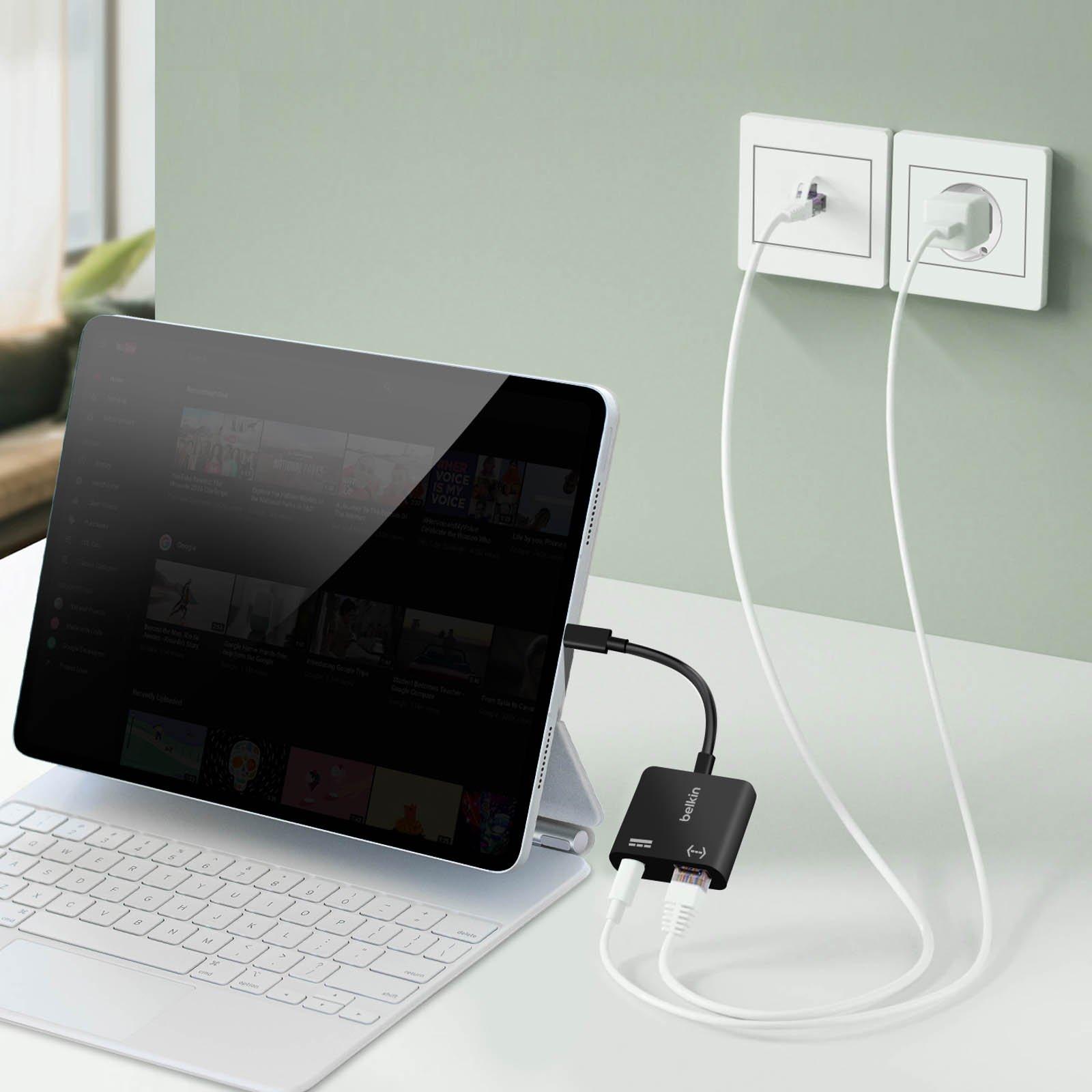 belkin  ADATTATORE DA USB-C A ETHERNET CON RICARICA 60W 