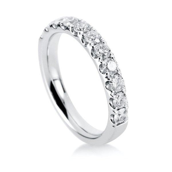 Image of Mémoire-ring 585/14k Weissgold Diamant 0.88ct. Damen Silber 54