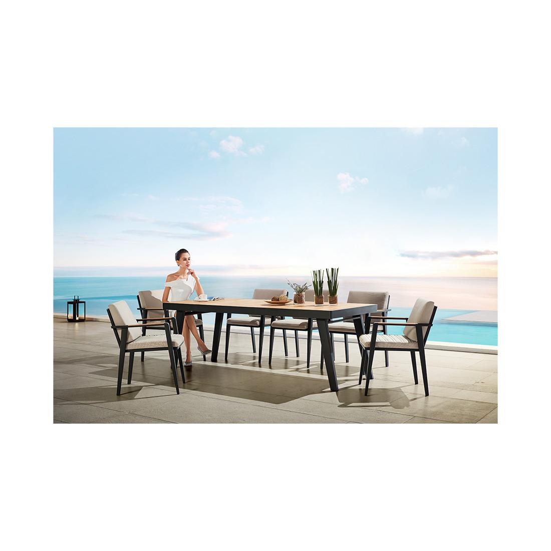 Higold Emoti Table de jardin 2200x900cm avec 6 chaises  