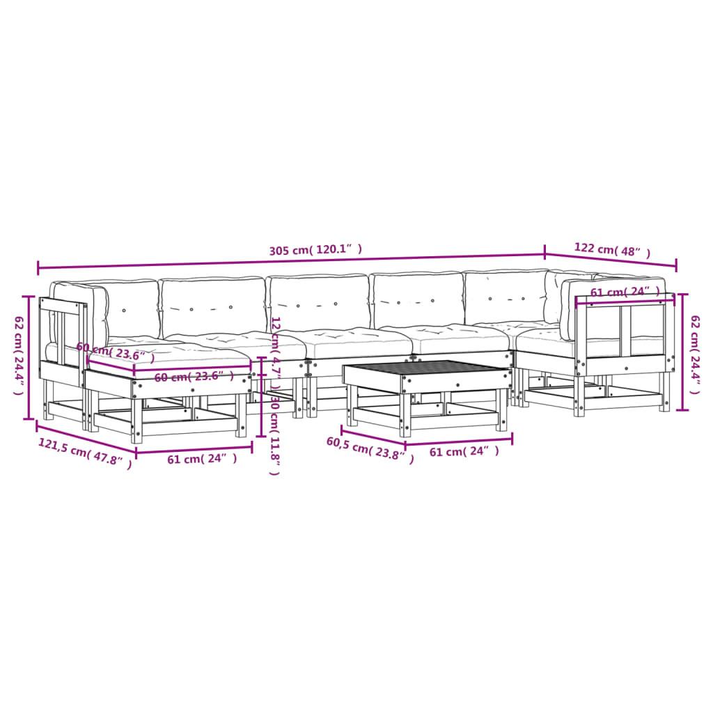 VidaXL set divani da giardino Legno  