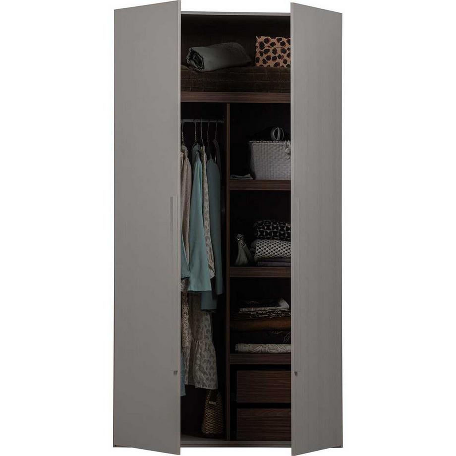 mutoni Schrank Rens 2-türig kieselgrau 110x210  