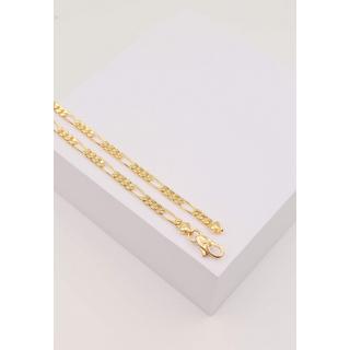 MUAU Schmuck  Collier Figaro Gelbgold 750, 4mm, 45cm 