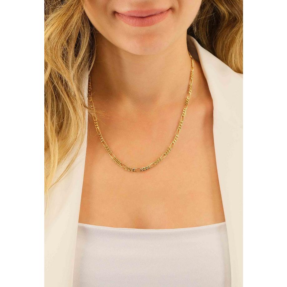 MUAU Schmuck  Collier Figaro Gelbgold 750, 4mm, 45cm 