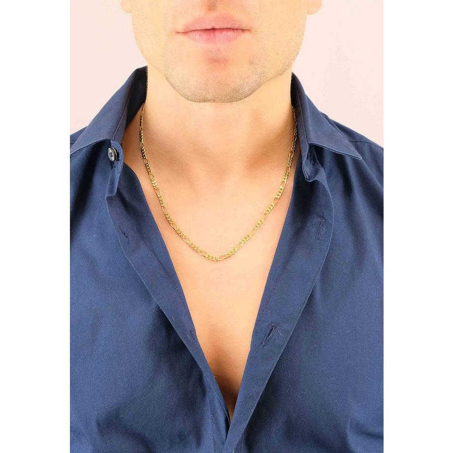 MUAU Schmuck  Collier Figaro Gelbgold 750, 4mm, 45cm 