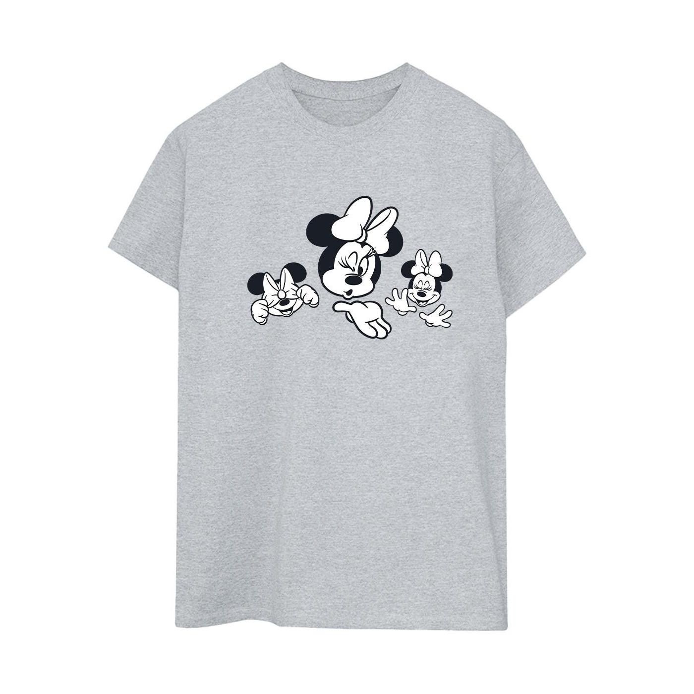 Image of Minnie Mouse Three Faces Tshirt Damen Grau XXL