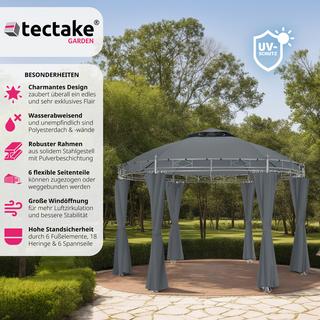 Tectake Gazebo da giardino deluxe 3,5m Siana  