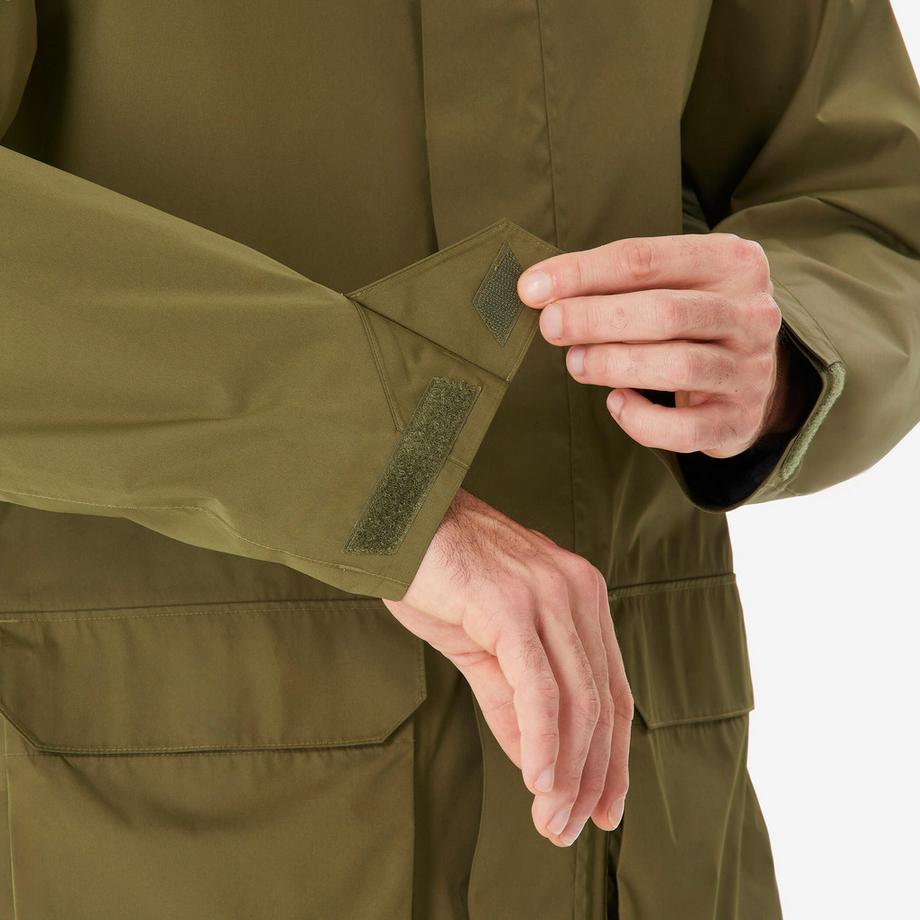 QUECHUA Lange wasserdichte Wanderjacke  