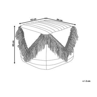 Beliani Pouf aus Baumwolle Boho KOCHI  