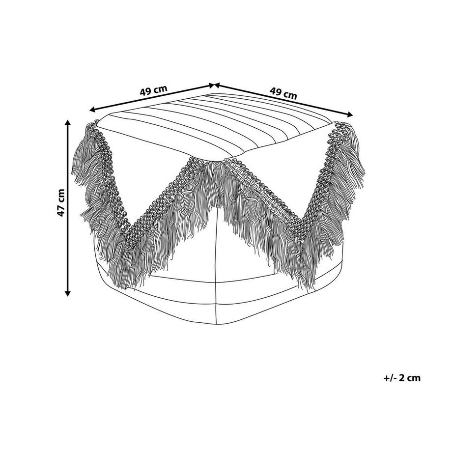 Beliani Pouf en Coton Boho KOCHI  