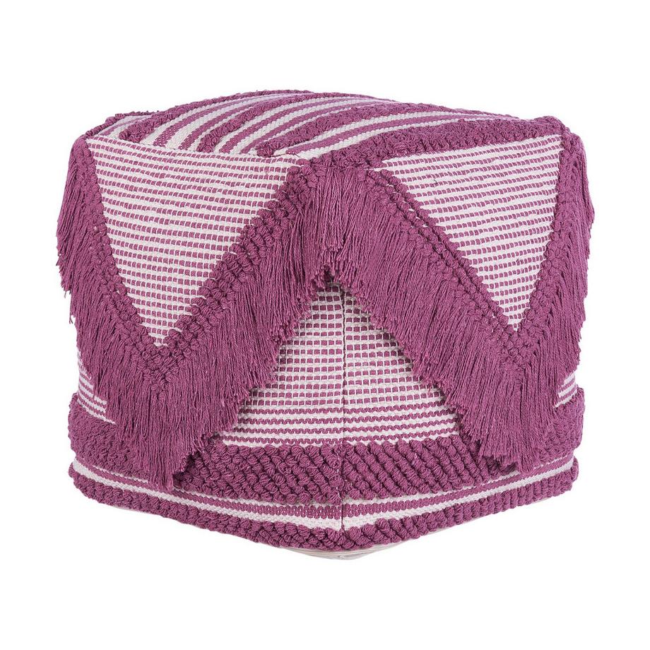 Beliani Pouf en Coton Boho KOCHI  