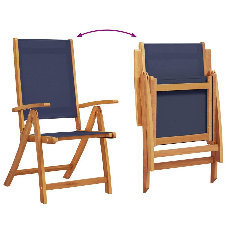 VidaXL Chaise de jardin pliante bois d'acacia  