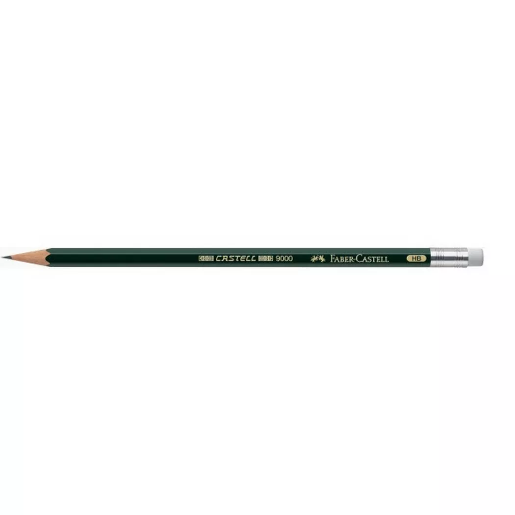 Faber-Castell Bleistift CASTELL® 9000 mit Radierer
