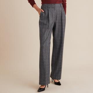 La Redoute Collections  Weite High-Waist-Hose mit Karomuster 