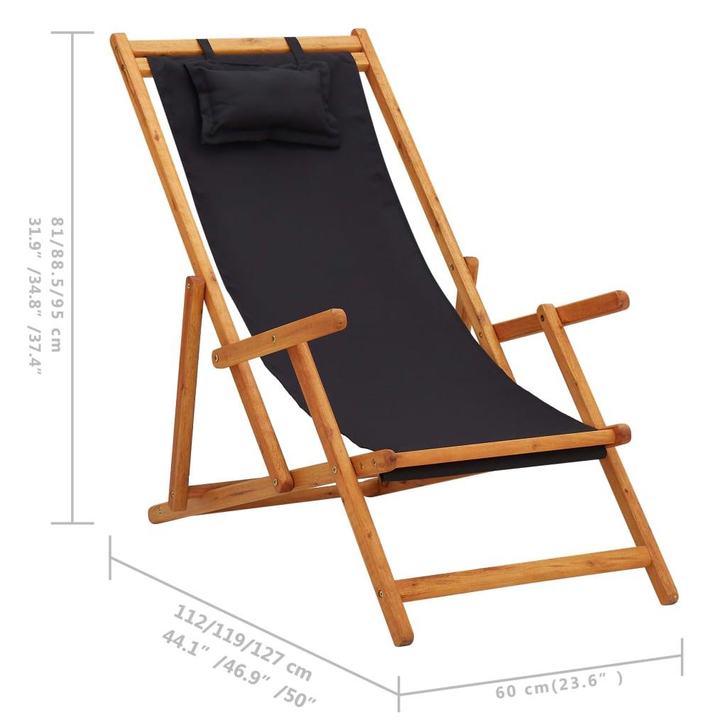 VidaXL Chaise de plage tissu  