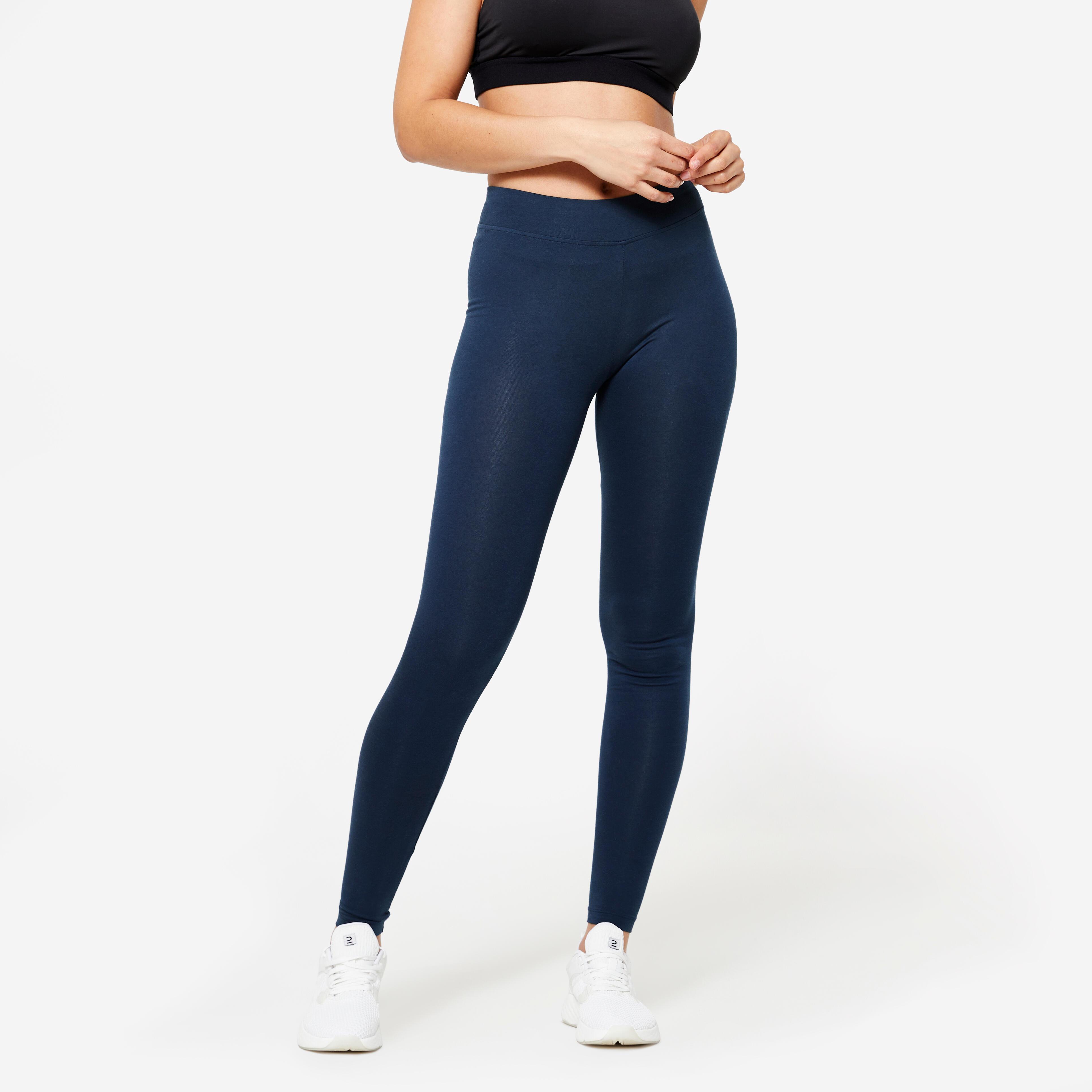 Image of Leggings - Fit+ 500 Slim Damen Blau Bedruckt XS