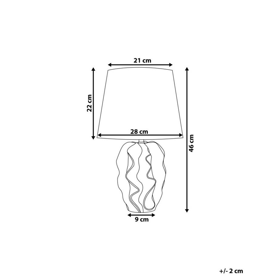 Beliani Lampe à poser en Céramique  ALLIKA  