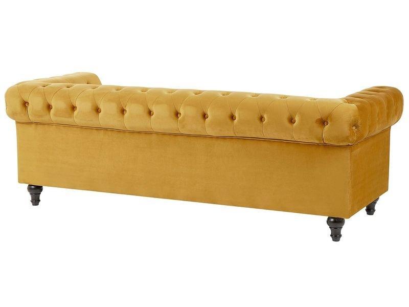 Beliani Wohnzimmer Set aus Samtstoff Glamourös CHESTERFIELD  