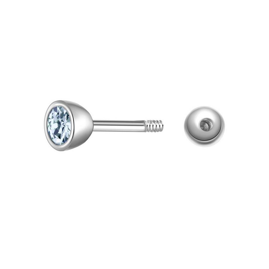 Glanzstücke München  Piercing Geburtsstein Sterling Silber Zirkonia 