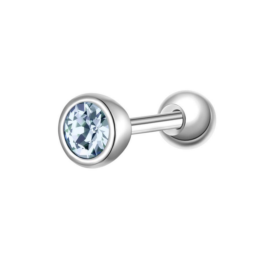 Piercing Geburtsstein Sterling Silber Zirkonia