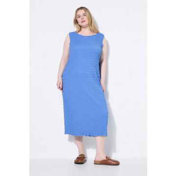 Abito midi dal taglio dritto e smanicato con texture