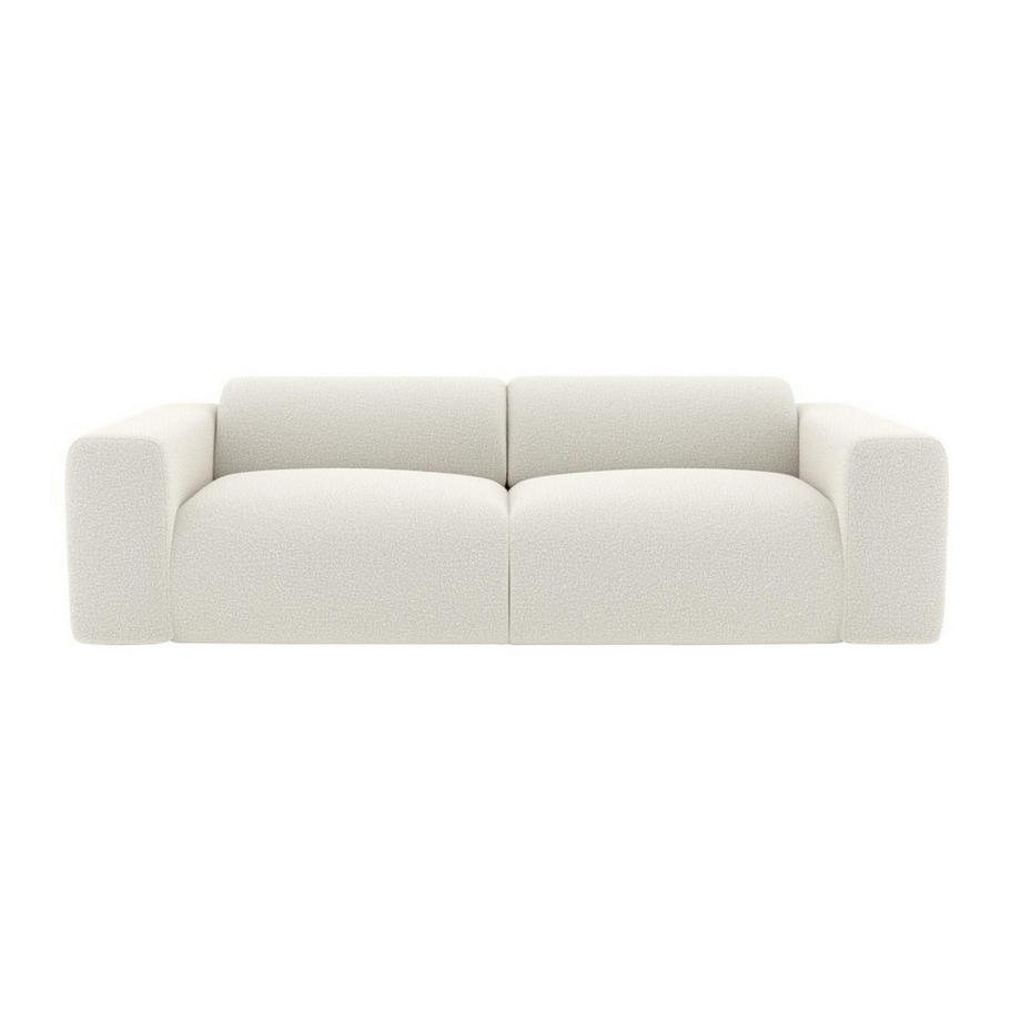 Vente-unique Sofa 4-Sitzer - Bouclé-Stoff - Weiß - POGNI von Maison Céphy  