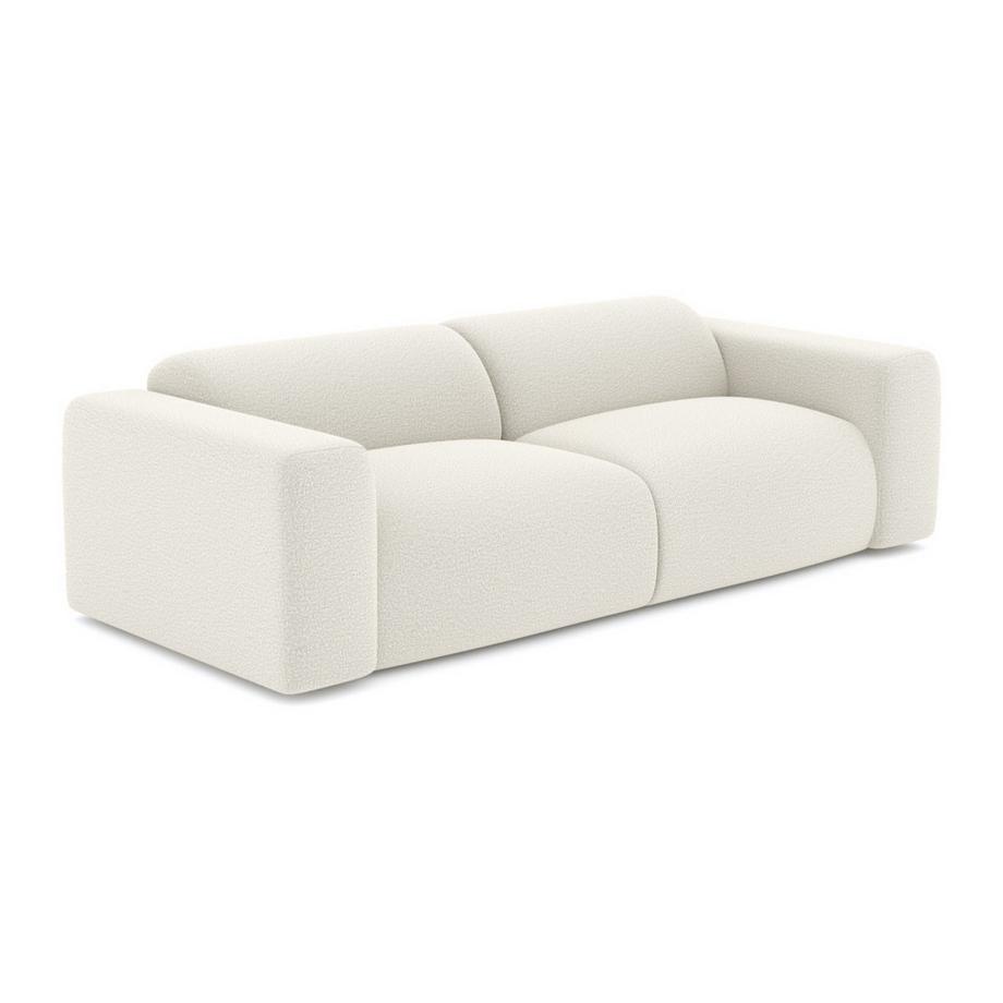 Vente-unique Sofa 4-Sitzer - Bouclé-Stoff - Weiß - POGNI von Maison Céphy  
