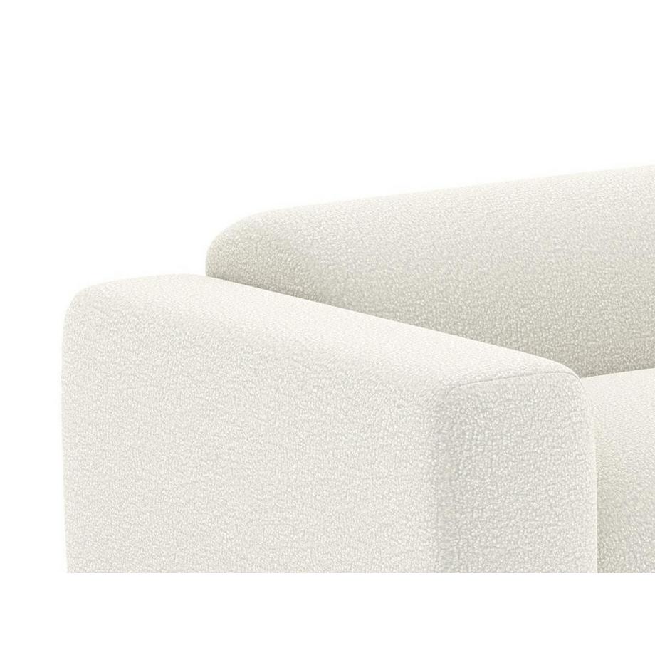 Vente-unique Sofa 4-Sitzer - Bouclé-Stoff - Weiß - POGNI von Maison Céphy  