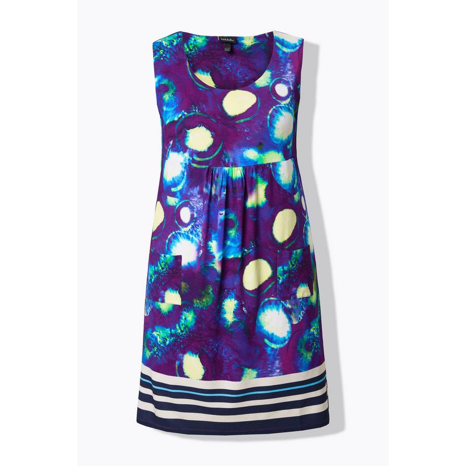 Ulla Popken Abito in jersey stampato senza maniche linea ad A  