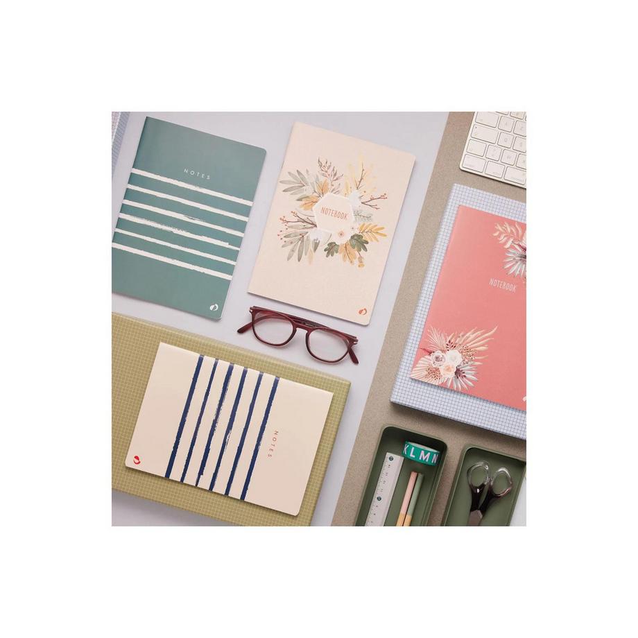 QUO-VADIS NOTIZHEFT 21 LINIERT Fantasie 2 st - 15x21 cm - x2  