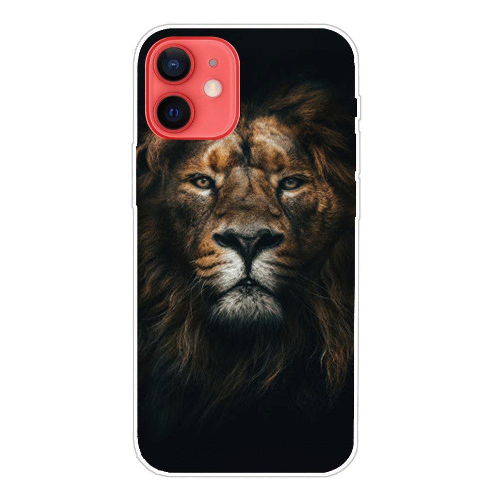 Cover-Discount  iPhone 13 mini - Custodia in gomma siliconica morbida Lion 