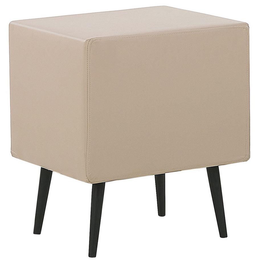 Beliani Nachttisch mit 2 Schubladen aus Kunstleder  ESSONNE  