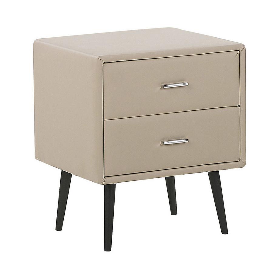 Nachttisch mit 2 Schubladen aus Kunstleder  ESSONNE