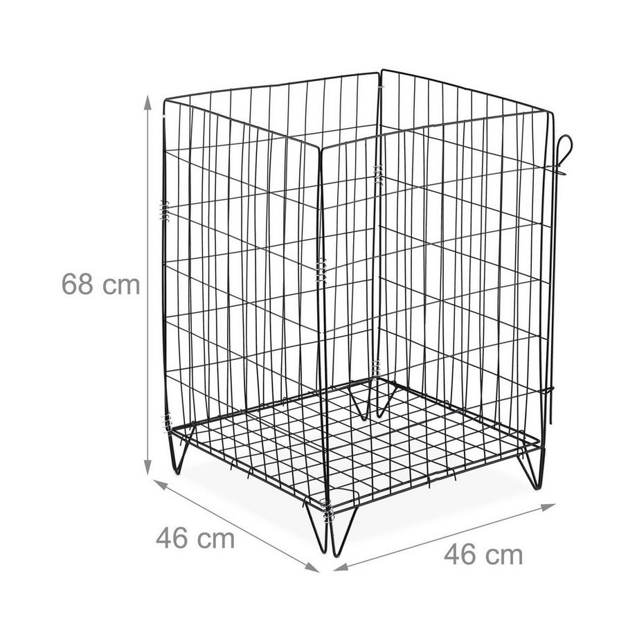 B2X Compostiere in metallo con griglia inferiore, set da 2  
