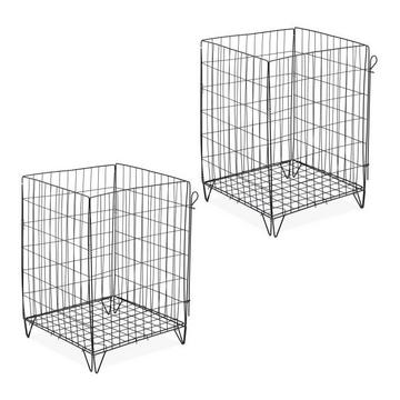 Compostiere in metallo con griglia inferiore, set da 2