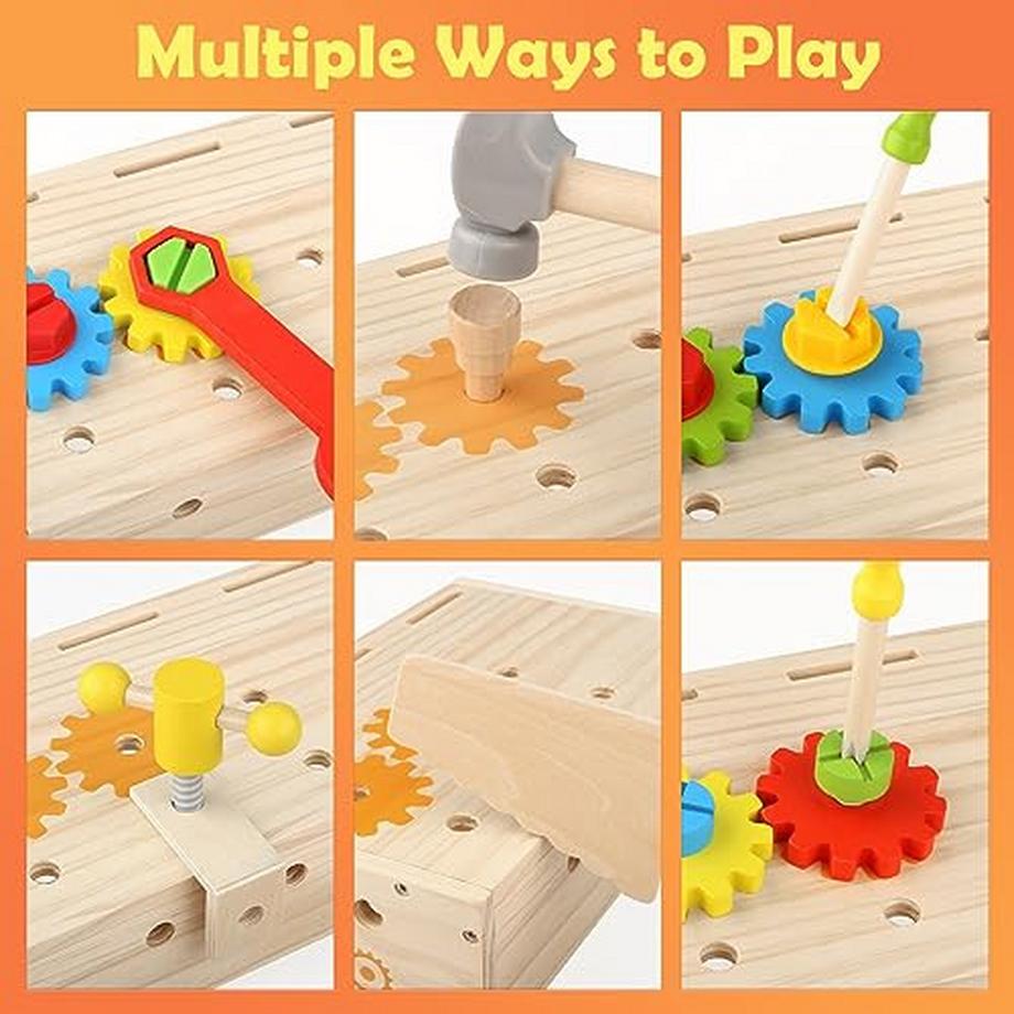 Activity-board  Holzspielzeug Werkbank Kinderwerkzeugkasten 