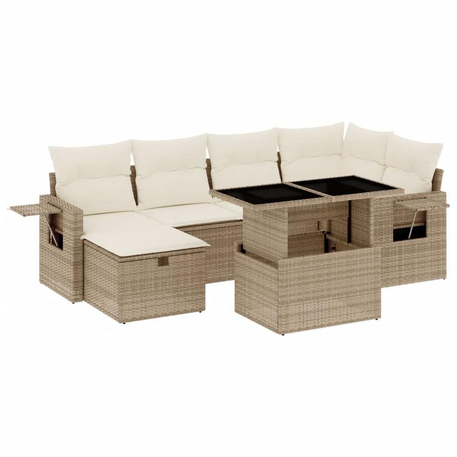 Ensemble de canapés de jardin rotin synthétique