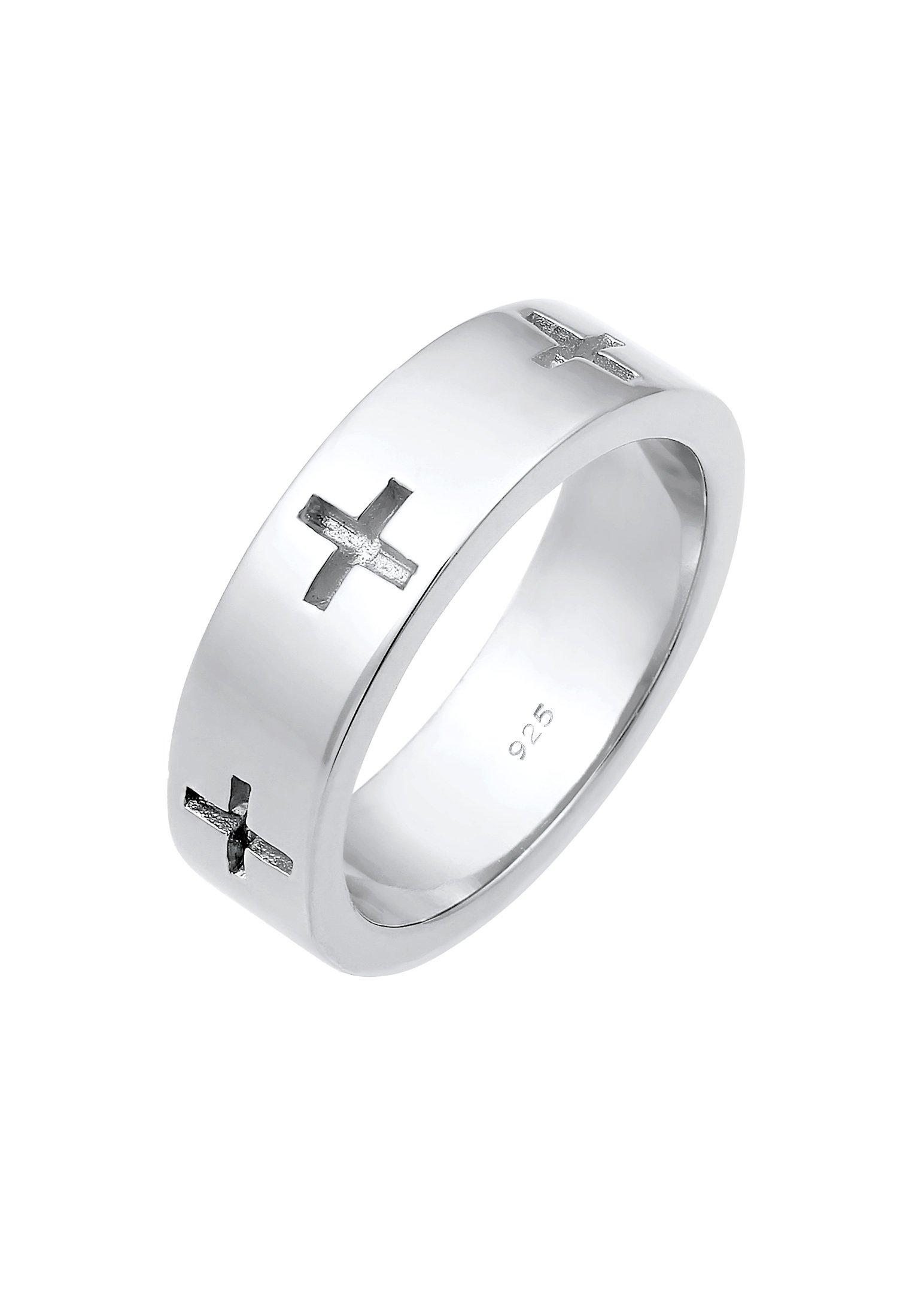 Image of Ring Kreuz Cut-out Damen Silber 58mm