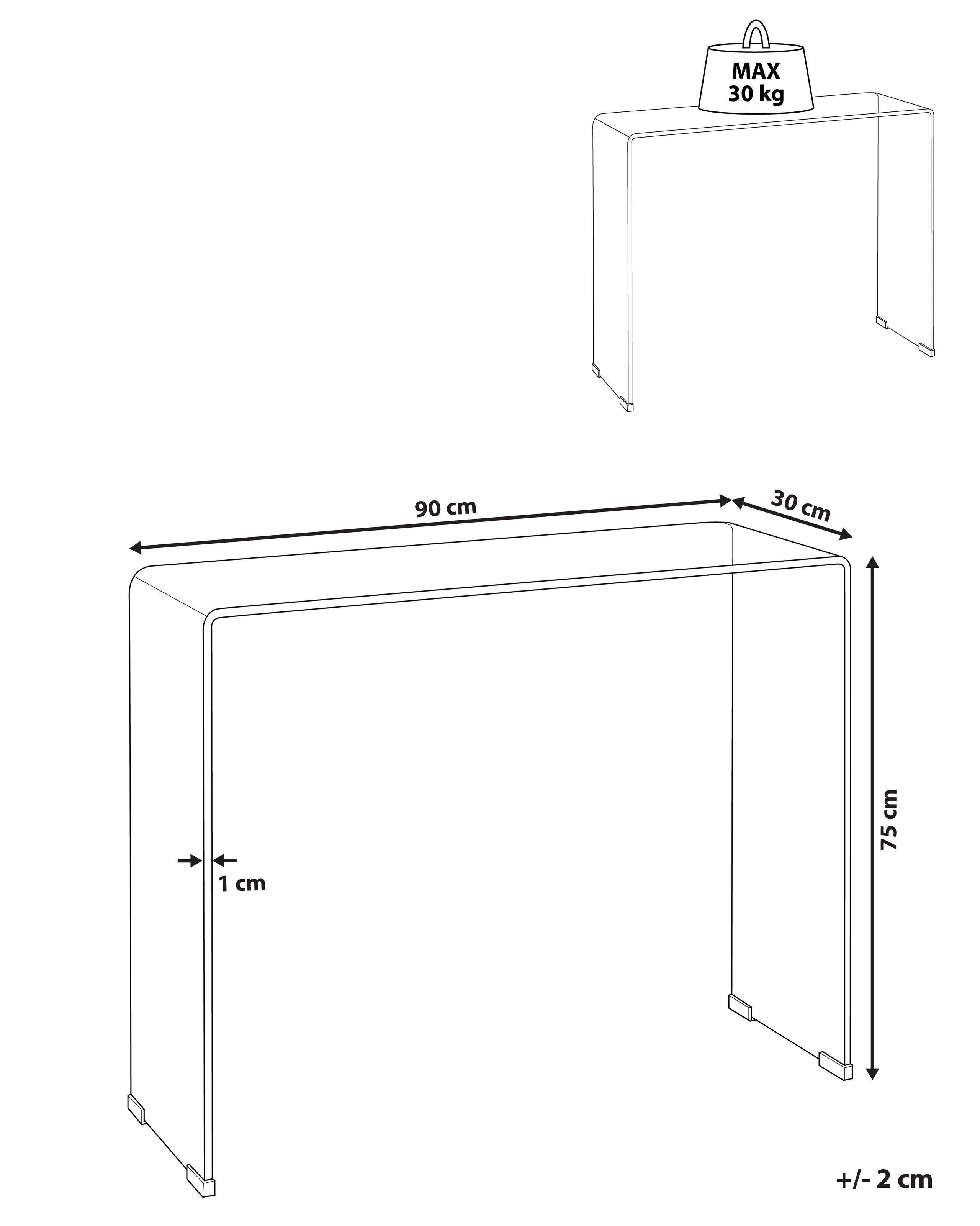 Beliani Konsolentisch aus Sicherheitsglas Modern KENDALL  