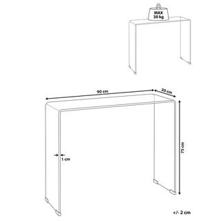 Beliani Konsolentisch aus Sicherheitsglas Modern KENDALL  