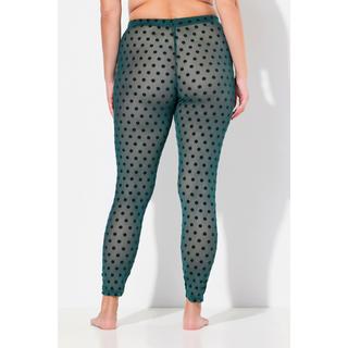 Ulla Popken  Strumpf-Leggings, Mesh, Flock-Punkte 