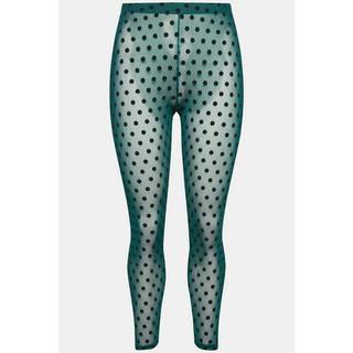 Ulla Popken  Strumpf-Leggings, Mesh, Flock-Punkte 