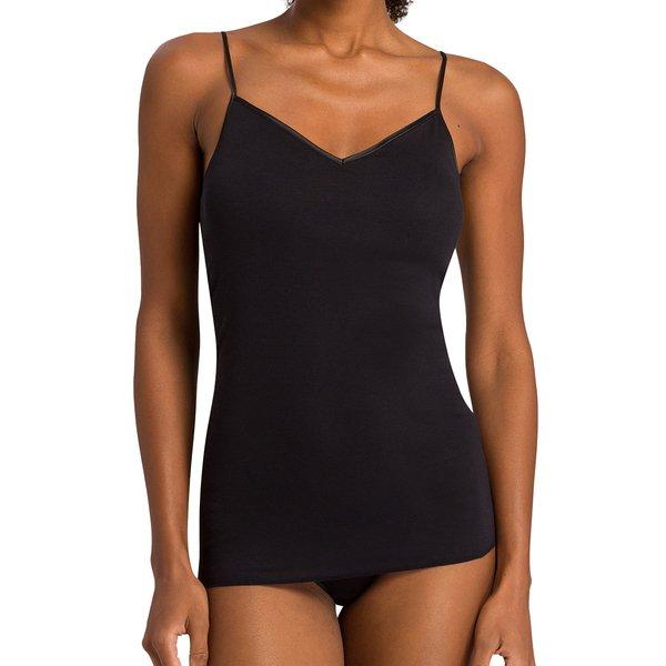 Image of Cotton Seamless - Spaghetti Top Unisex Schwarz XS