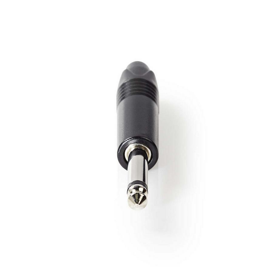 Nedis  Audio-Stecker | Gerade | Männlich | Vernickelt | Löten | Kabeleingangsdurchmesser: 6,0 mm | Aluminium | Schwarz | Kunststoffbeutel | 1 St. 