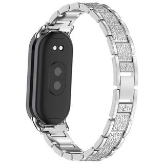 Cover-Discount  Xiaomi Smart Band 9 / 8 - Edelstahl mit Strass Armband 